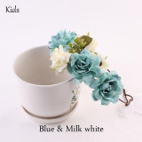 2PCs Fashion Cute Mommy & Kids Wreath Flowers Headband Floral Crown Hairbands Travel Wedding Girls Headwear Floral Hairbands Hot