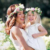 2PCs Fashion Cute Mommy & Kids Wreath Flowers Headband Floral Crown Hairbands Travel Wedding Girls Headwear Floral Hairbands Hot