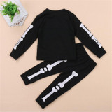 2PCS fashion children's set Toddler Kids Baby Boy Girl Clothes T-shirt+Long Pants Halloween Outfits Set