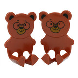 2Pcs Cute Cartoon Plastic Power Home Office Wall Adhesive Stent Plug Hanger Hook Power Plug Socket Holder Incorporated place