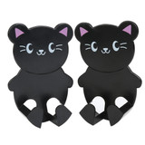 2Pcs Cute Cartoon Plastic Power Home Office Wall Adhesive Stent Plug Hanger Hook Power Plug Socket Holder Incorporated place