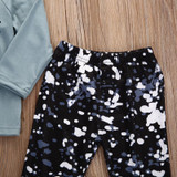 2Pcs Clothes Newborn Kids Infant Baby Girls Tops Shirt+Long Pants Outfits Set