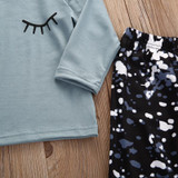2Pcs Clothes Newborn Kids Infant Baby Girls Tops Shirt+Long Pants Outfits Set