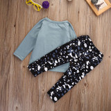 2Pcs Clothes Newborn Kids Infant Baby Girls Tops Shirt+Long Pants Outfits Set