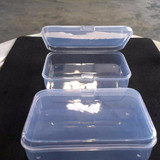2Pcs Clear Plastic Transparent With Lid Storage Box Collection Container Case Home Office Organizer Plastic Storage Box
