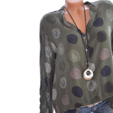 2018 Women Spring blusas shirt dot printed long sleeves office lady blouse shirts blusa casual mulheres WS6200y