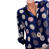 2018 Women Spring blusas shirt dot printed long sleeves office lady blouse shirts blusa casual mulheres WS6200y