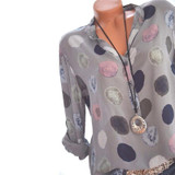 2018 Women Spring blusas shirt dot printed long sleeves office lady blouse shirts blusa casual mulheres WS6200y