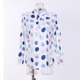 2018 Women Spring blusas shirt dot printed long sleeves office lady blouse shirts blusa casual mulheres WS6200y