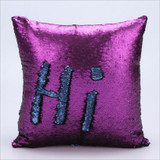 Reversible Sequin Mermaid Sequin Pillow Magical Color Changing Throw Pillow Cover Home Decor Cushion Cover Decorative Pillowcase