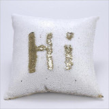 Reversible Sequin Mermaid Sequin Pillow Magical Color Changing Throw Pillow Cover Home Decor Cushion Cover Decorative Pillowcase