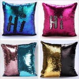 Reversible Sequin Mermaid Sequin Pillow Magical Color Changing Throw Pillow Cover Home Decor Cushion Cover Decorative Pillowcase