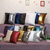 Reversible Mermaid Sequin pillow cover Cushion Cover magical color changing sequin throw pillow Home Decor Decorative Pillowcase