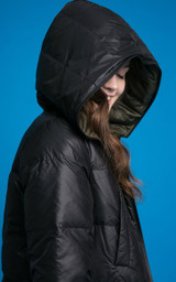 Reversible Hooded Down Coat X-Long Down Jacket Winter Women Coat long down jacket