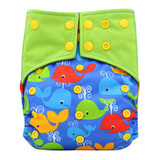 Reusable Diaper Nappies Washable Bamboo Charcoal AI2 Cloth Pocket Diapers with Insert Microfibra Infant Baby Diaper Cover