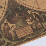 Retro World Map Nautical Ocean Map Vintage Kraft Paper Poster Wall Chart Sticker Antique Home Decor Map World 72.5*51.5cm