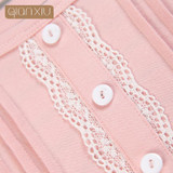 Qianxiu Pijama mujer For Women Knitted Cotton Lounge Wear Spring Sleepwear Suit