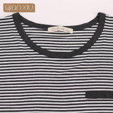 Qianxiu Pajamas For Men Summer Stripes  Sleepwear Men Short-sleeve Pants Pajama Set