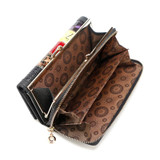 Qianxilu Brand Fashion Women Wallet Genuine Leather Patchwork Purse Female Long Design 2016