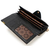 Qianxilu Brand Fashion Women Wallet Genuine Leather Patchwork Purse Female Long Design 2016