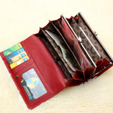 Qianxilu Brand Genuine Leather Wallet for Women,High Quality Coin Purse Female 2017