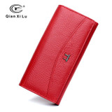 Qianxilu Brand Genuine Leather Wallet for Women,High Quality Coin Purse Female 2017