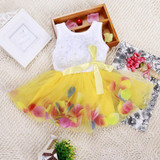 Qianquhui 2017 New Summer Kid Girls Dress Princess Hot Sales Toddler Baby Party Tutu Lace Bow Flower Children's Dress Clothes