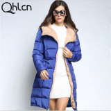 QHLCN 2016 New womens winter down jackets and coats women High Quality Warm Female thickening Warm Parka Hood Over Coat