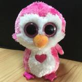 Pyoopeo Ty Beanie Boos 6" 15cm Juliet the Penguin Plush Regular Stuffed Animal Collection Soft Big Eyes Doll Toy