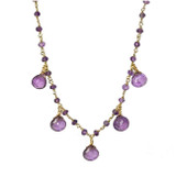 New Amethyst Droplet Vermeil Necklace, February Birthstone