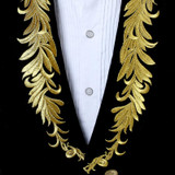 PYJTRL Men's Shawl Collar Royal Blue Suede Embroidery Loose Suit Jacket Stage Show Singer Double-breasted Men Blazer Designs
