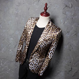 PYJTRL Brand M-5XL Tide Men Leopard Print Fashion Leisure Blazer Masculino Slim Fit Suit Jackets For Men Singer Costume Homme