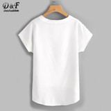 Dotfashion Floral Print Batwing Sleeve Dip Hem Blouse 2017 Summer Beige Round Neck High Low Blouse Women's Casual Tops
