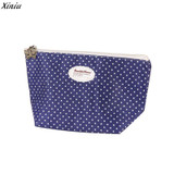 Dot Pattern Cosmetic Bag Women Portable Makeup Bags Lady Zipper Cosmetics Bag Pencil Bag Girl Travel Make Up Pouch