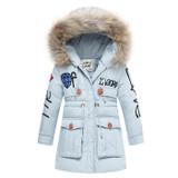 Dosoma Girls Winter Jacket Snowsuit Children's Duck Down Coats Boys Outerwear Faux Fur Collar Hooded Baby Parka Kids Clothes