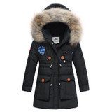 Dosoma Girls Winter Jacket Snowsuit Children's Duck Down Coats Boys Outerwear Faux Fur Collar Hooded Baby Parka Kids Clothes
