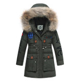 Dosoma Girls Winter Jacket Snowsuit Children's Duck Down Coats Boys Outerwear Faux Fur Collar Hooded Baby Parka Kids Clothes