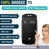 Doogee T5 Smartphone 4500mah IP67 Waterproof Shockproof 5.0"Android 6.0 Octa Core MTK6753 3G RAM+32G ROM 13M 4G LTE Mobile phone