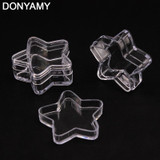 DONYAMY 5g five pointed star cream jar 5cc cosmetic container plastic bottle sample jar Free shipping 12pcs/lot