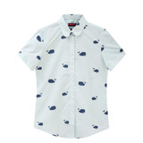 Dioufond Women Summer Tops Plus Size Short Sleeve Shirt Beach Cotton Floral Blouse Turn Down Collar Shirt Blusa Women Casual Top