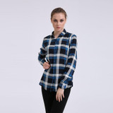 Dioufond Women Plaid Long Sleeve Shirt Turn Down Collar Blouse Ladies Casual Streetwear Tops Plus Size Women Shirts blusas 2017