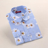 Dioufond Women Flower Blouses Cotton Floral Ladies Tops Summer Flower Shirts Blusas Femininas 5XL Plus Size Women Clothing