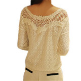 6XL ZANZEA Plus Size Women White Lace Blouse 2018 Summer Short Sleeve Shirt Floral Blouses Hollow Out Casual Top Blusa Femininas