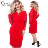 6XL Sexy Blue Lace Dress Women Plus Size Dresses Large Size Bodycon Party Dress Spring Dress 2018 New Elegant Big Size Vestido