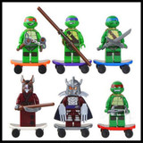 6Pcs/Set Turtle Leonardo Raphael Michelangelo Donatello Model Building Block Toys BELA Brinquedos For Children Compatible Legoe