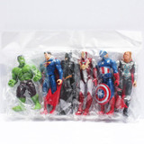 6pcs/set The Action Figures Batman Spider man Iron Man Hulk Thor Captain America Action Toy Figures Boys Girls Toy