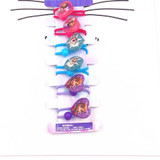 6PCS/Set Shine Hair Accessories Princess Elsa Anna Hair rope Snow Flower Hairpins BB Clips Headwear For Girls Children Gifts