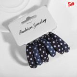 6PCS/Set Cotton Print Kids Hair Ropes High Elastic Hair Bands Fashion Accessories Hair Band Accessories