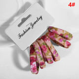6PCS/Set Cotton Print Kids Hair Ropes High Elastic Hair Bands Fashion Accessories Hair Band Accessories
