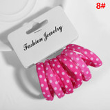 6PCS/Set Cotton Print Kids Hair Ropes High Elastic Hair Bands Fashion Accessories Hair Band Accessories